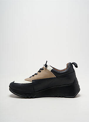 Adidași material neted toc de 4 la 6 cm negru WONDERS femeie