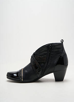 Botine/ghete material neted toc de 4 la 6 cm negru INEA femeie