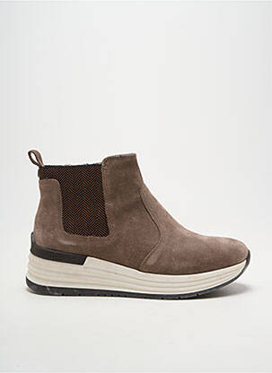 Botine/ghete vârf rotund toc de 4 la 6 cm gri TBS femeie
