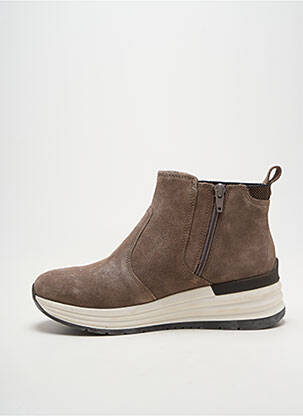 Botine/ghete vârf rotund toc de 4 la 6 cm gri TBS femeie