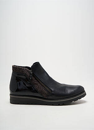 Botine/ghete material neted toc plat până la 3 cm negru REMONTE femeie