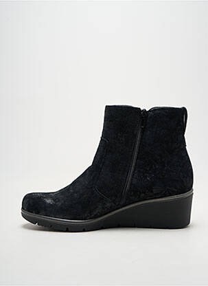 Botine/ghete țesătură satinată toc de 4 la 6 cm negru ARTIKA SOFT femeie