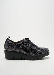 Adidași țesătură satinată toc de 4 la 6 cm negru WONDERS femeie