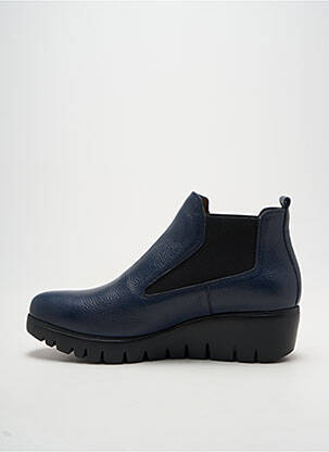 Botine/ghete material neted toc de 4 la 6 cm albastru WONDERS femeie