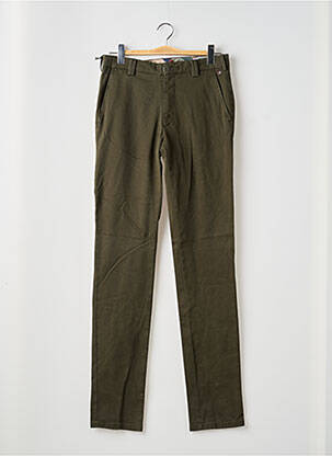 Pantalon chino închidere cu fermoar sub clapetă cu cârlig mărime normală verde MEYER bărbat