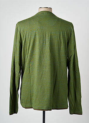 Tricou guler tunisian mâneci lungi verde BLEND bărbat