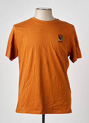 Tricou broderie mâneci scurte portocaliu BLEND bărbat