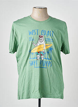 Tricou elasticitate mâneci scurte verde THE SURFCAR bărbat