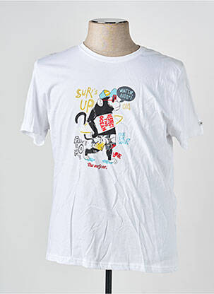 Tricou elasticitate mâneci scurte alb THE SURFCAR bărbat