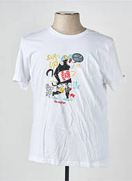 Tricou elasticitate mâneci scurte alb THE SURFCAR bărbat
