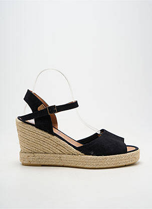 Espadrile închidere cu buclă(e) toc de 7 la 9 cm negru VERBENAS femeie