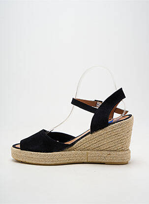 Espadrile închidere cu buclă(e) toc de 7 la 9 cm negru VERBENAS femeie