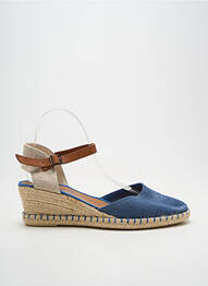Espadrile vârf rotund toc de 4 la 6 cm albastru VERBENAS femeie