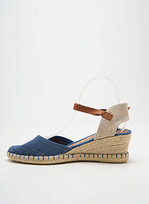 Espadrile vârf rotund toc de 4 la 6 cm albastru VERBENAS femeie