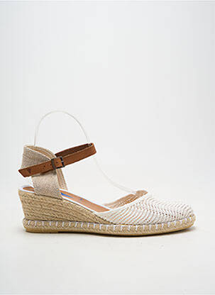 Espadrile vârf rotund toc de 4 la 6 cm alb VERBENAS femeie