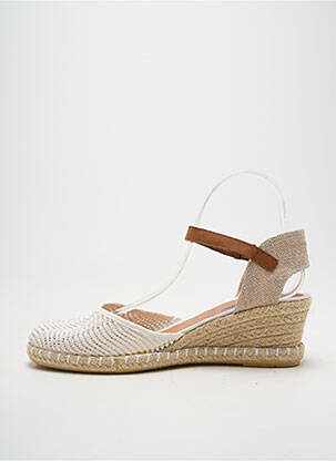 Espadrile vârf rotund toc de 4 la 6 cm alb VERBENAS femeie