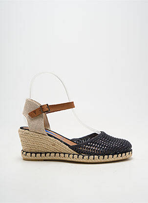 Espadrile vârf rotund toc de 4 la 6 cm negru VERBENAS femeie