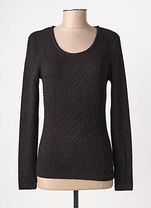 Top țesătură jersey mâneci lungi negru B.YOUNG femeie