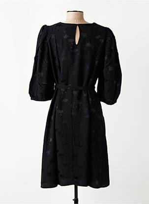 Rochie midi mâneci 3/4 mâneci 3/4 negru JULIE GUERLANDE femeie