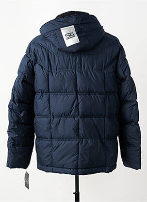 Geacă matlasată mâneci lungi cu glugă albastru S4 JACKETS bărbat