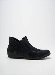 Botine/ghete țesătură satinată toc plat până la 3 cm negru LONGO femeie
