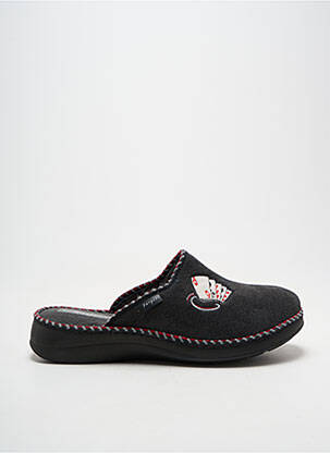 Papuci/pantofi de casă vârf rotund vârf rotund gri FARGEOT unisex