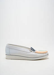 Mocasini țesătură satinată toc plat până la 3 cm alb PEDI GIRL femeie
