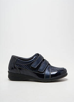Adidași material neted toc plat până la 3 cm albastru BOISSY femeie