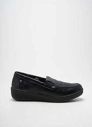 Mocasini țesătură satinată toc de 4 la 6 cm negru ISOTONER femeie