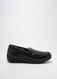 Mocasini țesătură satinată toc de 4 la 6 cm negru ISOTONER femeie