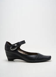 Pantofi cu toc țesătură satinată toc de 4 la 6 cm negru SWEET femeie