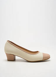 Pantofi cu toc toc pătrat toc de 4 la 6 cm bej D'CHICAS femeie