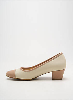 Pantofi cu toc toc pătrat toc de 4 la 6 cm bej D'CHICAS femeie