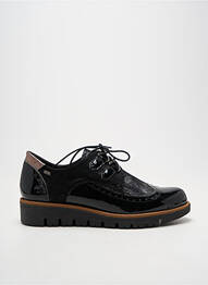 Derby-uri material neted toc plat până la 3 cm negru GEO-REINO femeie
