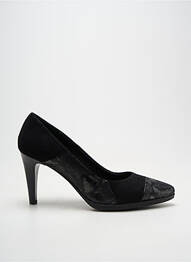Pantofi cu toc țesătură satinată toc de 7 la 9 cm negru KARSTON femeie