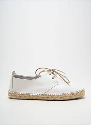 Espadrile închidere cu șireturi toc plat până la 3 cm alb LA MAISON DE L'ESPADRILLE femeie
