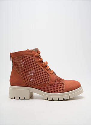 Botine/ghete toc mic toc de 4 la 6 cm portocalie DORKING femeie
