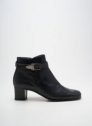 Botine/ghete țesătură satinată toc de 4 la 6 cm negru ARTIKA SOFT femeie
