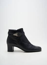 Botine/ghete țesătură satinată toc de 4 la 6 cm negru ARTIKA SOFT femeie