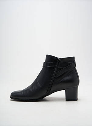 Botine/ghete țesătură satinată toc de 4 la 6 cm negru ARTIKA SOFT femeie