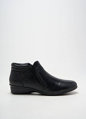 Botine/ghete țesătură satinată toc de 4 la 6 cm negru LUXAT femeie