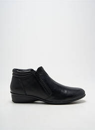 Botine/ghete țesătură satinată toc de 4 la 6 cm negru LUXAT femeie
