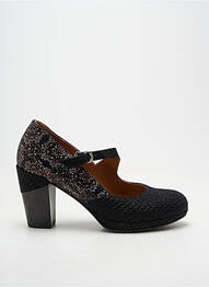 Pantofi cu toc țesătură satinată toc de 7 la 9 cm negru LIBRE COMME L'AIR femeie