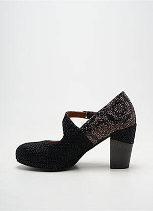Pantofi cu toc țesătură satinată toc de 7 la 9 cm negru LIBRE COMME L'AIR femeie