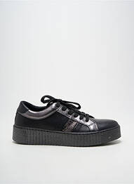Adidași țesătură satinată toc de 4 la 6 cm argintiu REBELLES femeie