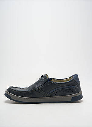 Slip-on-uri țesătură satinată vârf rotund albastru ARIMA bărbat