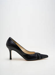 Pantofi cu toc țesătură satinată toc de 7 la 9 cm negru GISBERT femeie