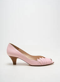 Pantofi cu toc țesătură satinată toc de 4 la 6 cm roz PATRICIA BLANCHET femeie