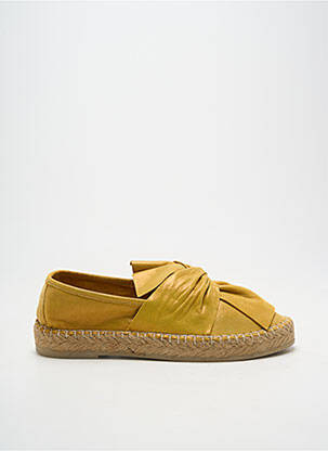 Espadrile țesătură satinată toc plat până la 3 cm galben LUNE & L'AUTRE femeie