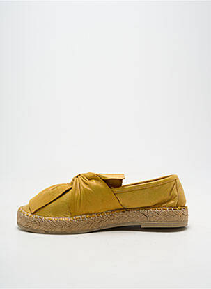 Espadrile țesătură satinată toc plat până la 3 cm galben LUNE & L'AUTRE femeie